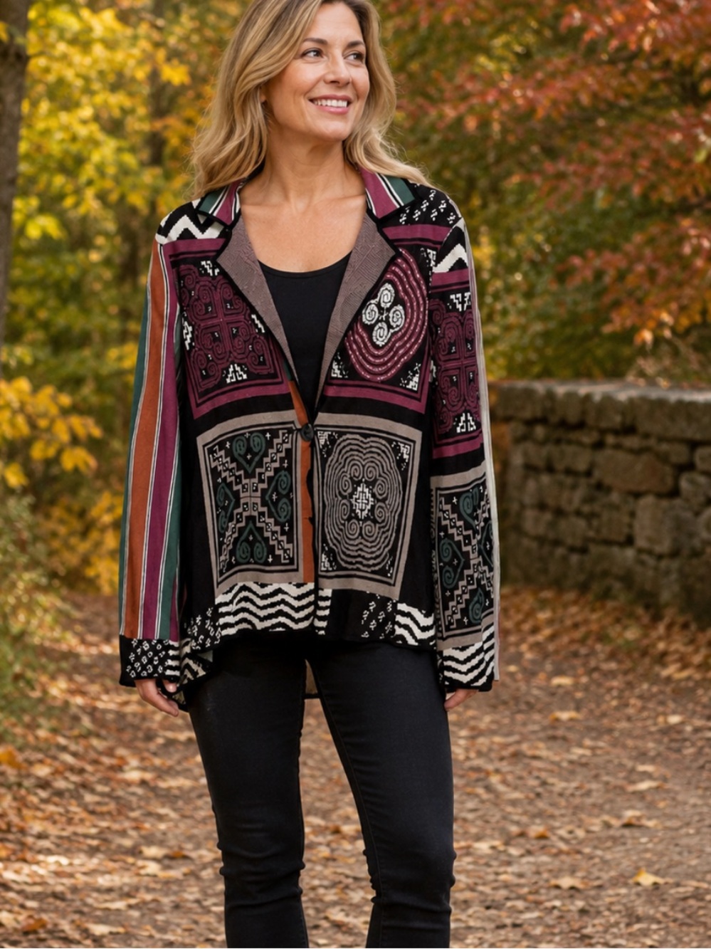 Etro cardigan sweater jacket abstract print size 10